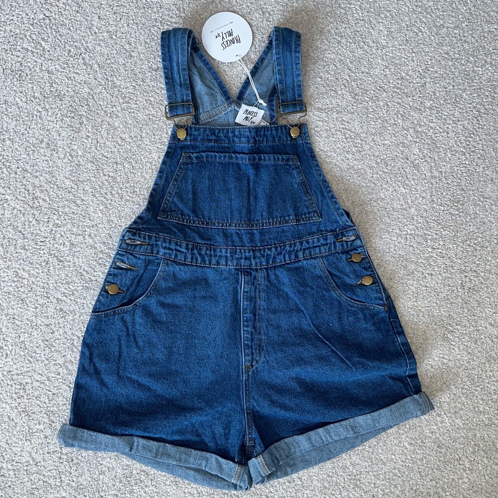 Princess Polly Kacey Overalls Blue Denim